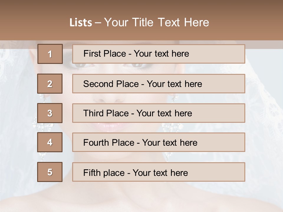 Seductive Dress Veil PowerPoint Template