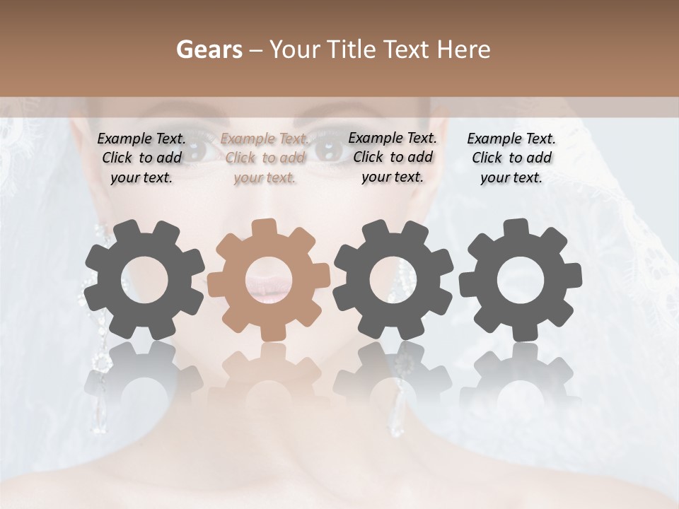 Seductive Dress Veil PowerPoint Template