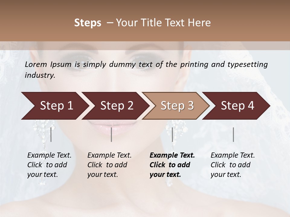 Seductive Dress Veil PowerPoint Template