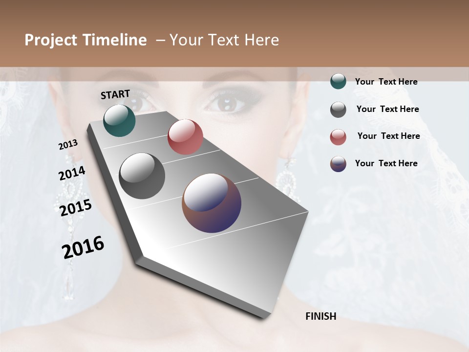 Seductive Dress Veil PowerPoint Template