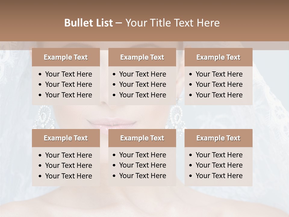 Seductive Dress Veil PowerPoint Template