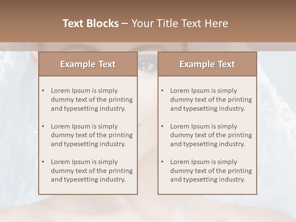 Seductive Dress Veil PowerPoint Template