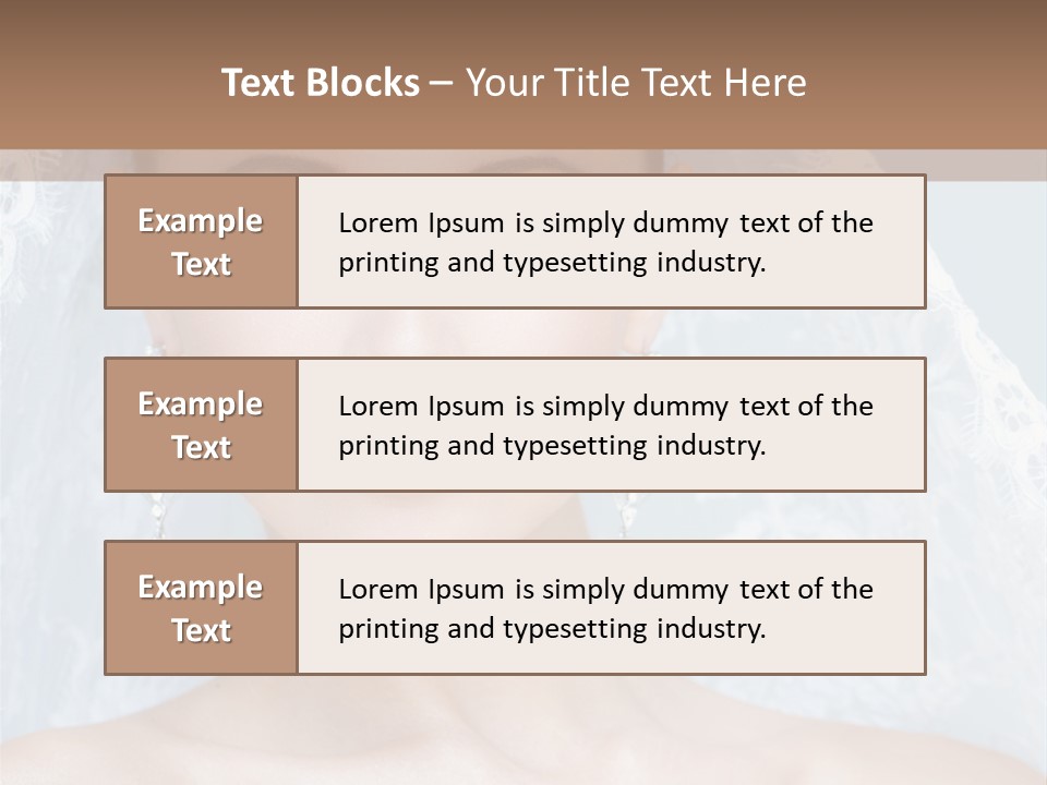 Seductive Dress Veil PowerPoint Template