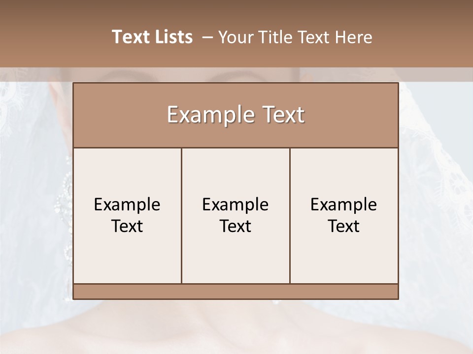 Seductive Dress Veil PowerPoint Template
