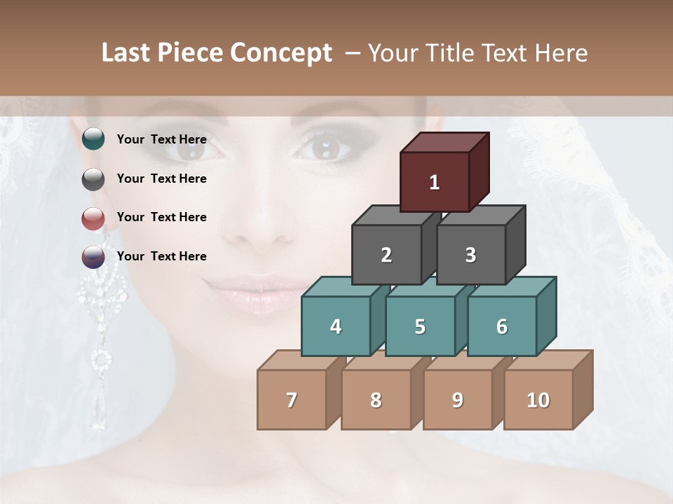Seductive Dress Veil PowerPoint Template