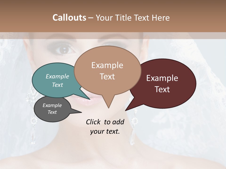 Seductive Dress Veil PowerPoint Template