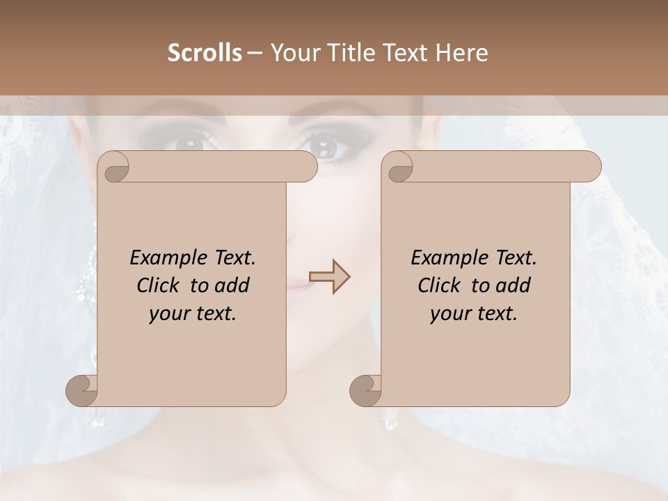Seductive Dress Veil PowerPoint Template