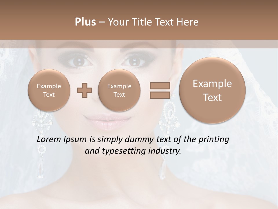 Seductive Dress Veil PowerPoint Template