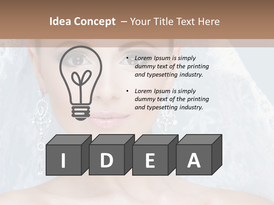 Seductive Dress Veil PowerPoint Template