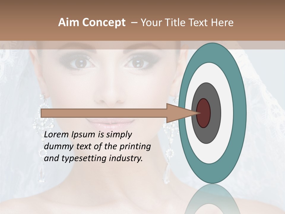 Seductive Dress Veil PowerPoint Template