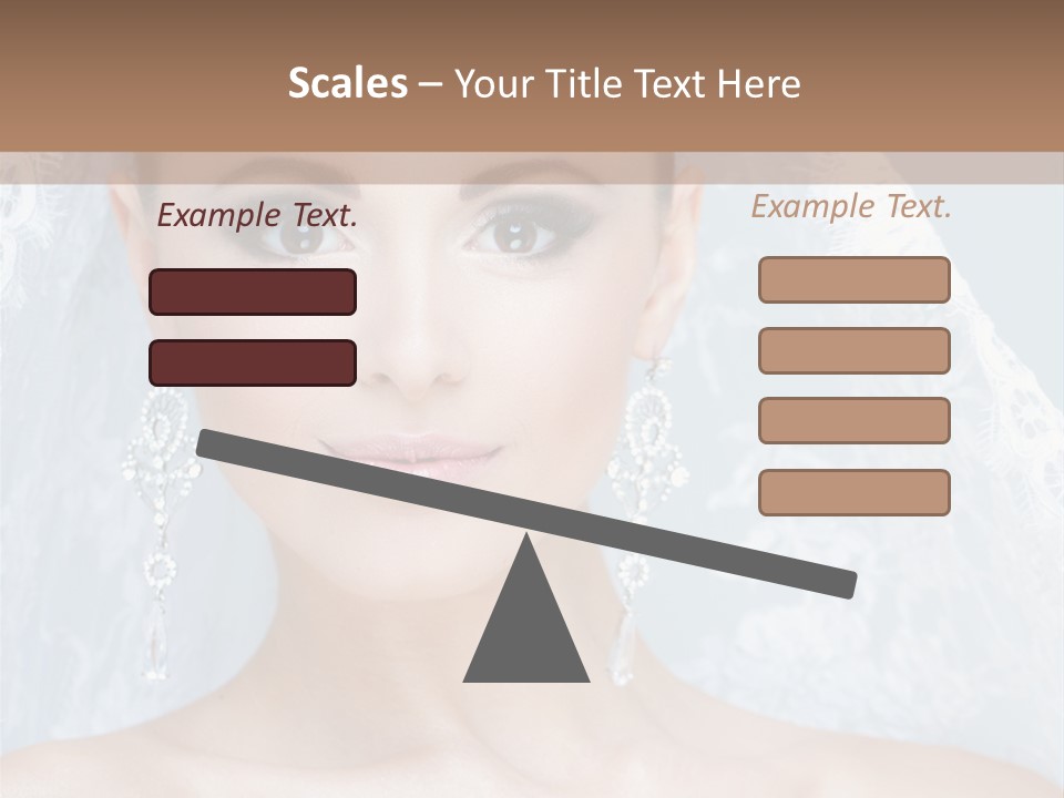 Seductive Dress Veil PowerPoint Template