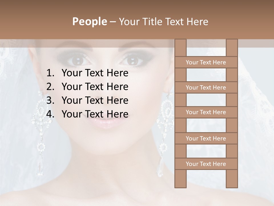 Seductive Dress Veil PowerPoint Template