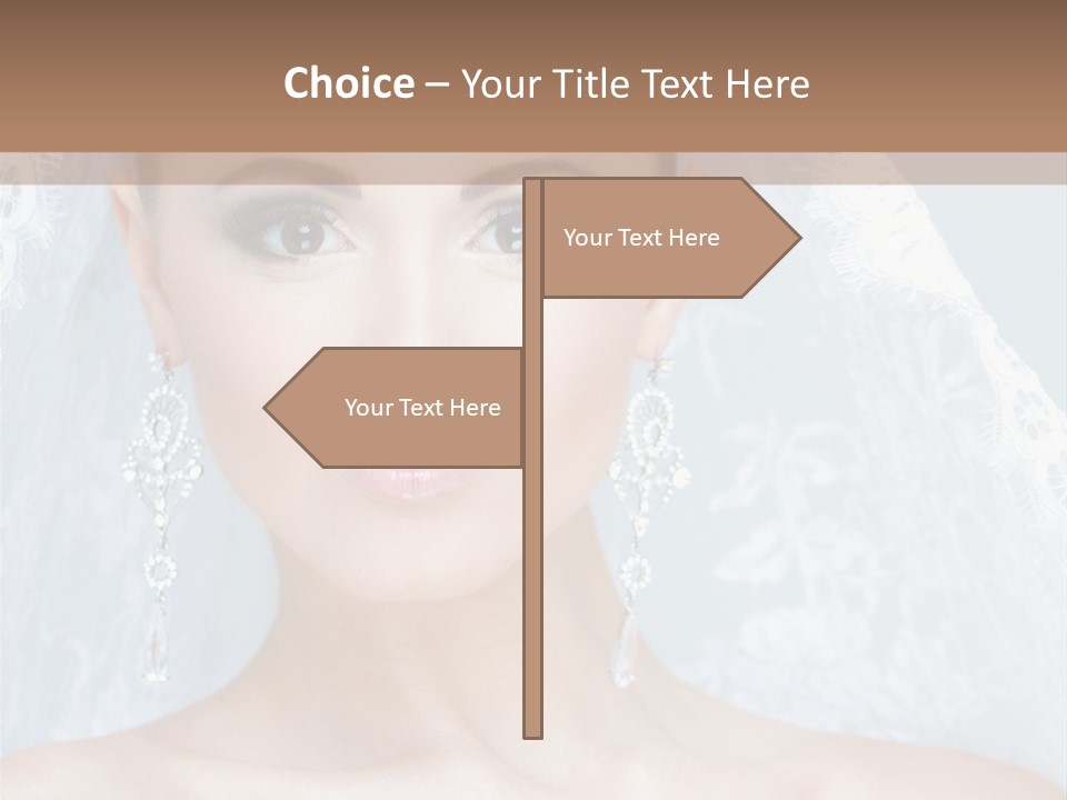 Seductive Dress Veil PowerPoint Template