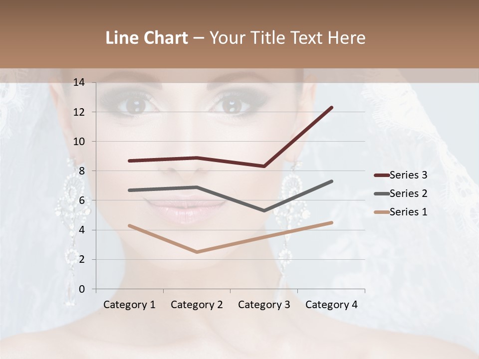 Seductive Dress Veil PowerPoint Template