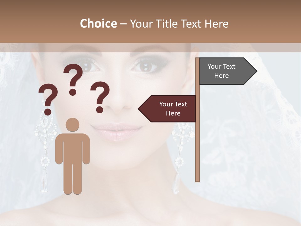 Seductive Dress Veil PowerPoint Template