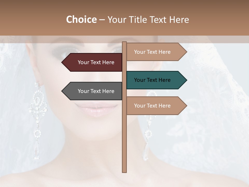 Seductive Dress Veil PowerPoint Template