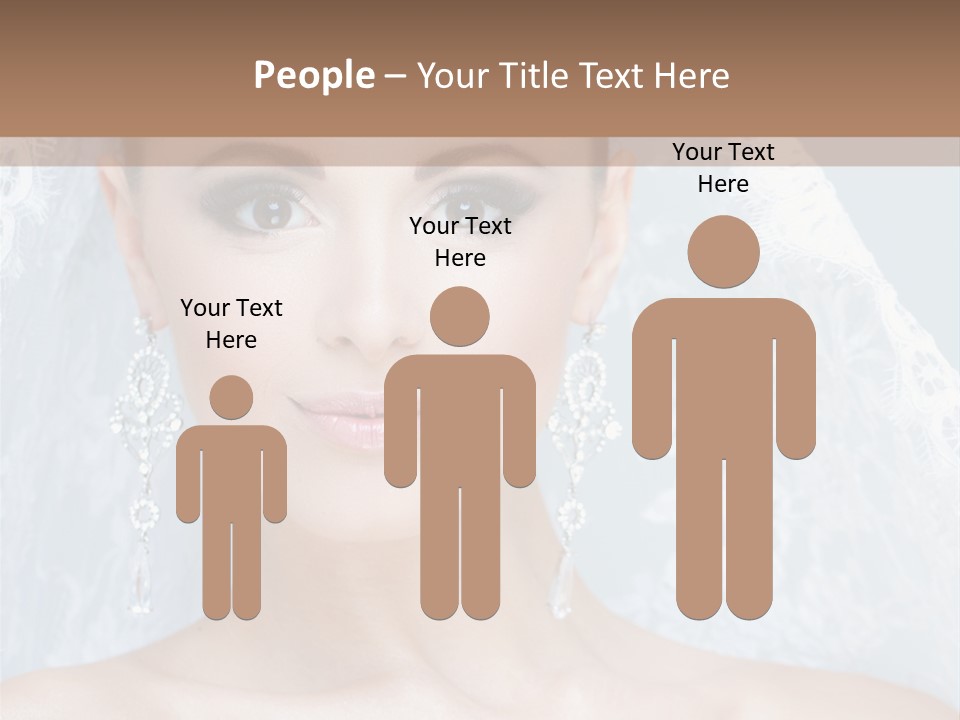 Seductive Dress Veil PowerPoint Template