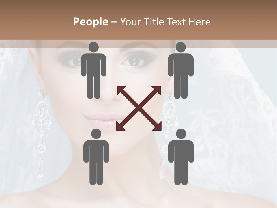 Seductive Dress Veil PowerPoint Template