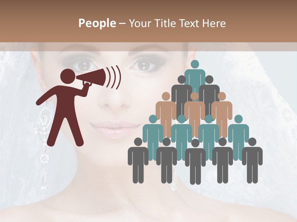 Seductive Dress Veil PowerPoint Template