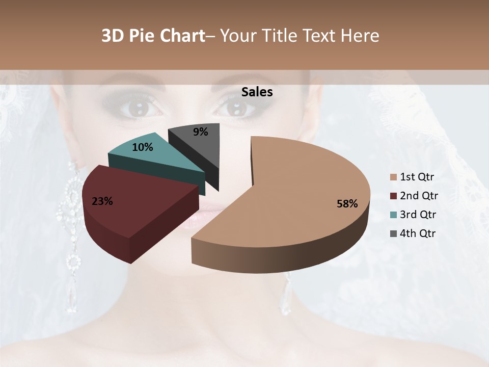 Seductive Dress Veil PowerPoint Template