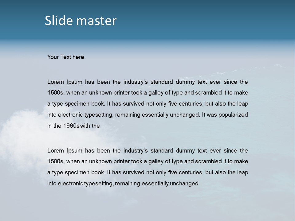 Landscape Tourism Blue PowerPoint Template