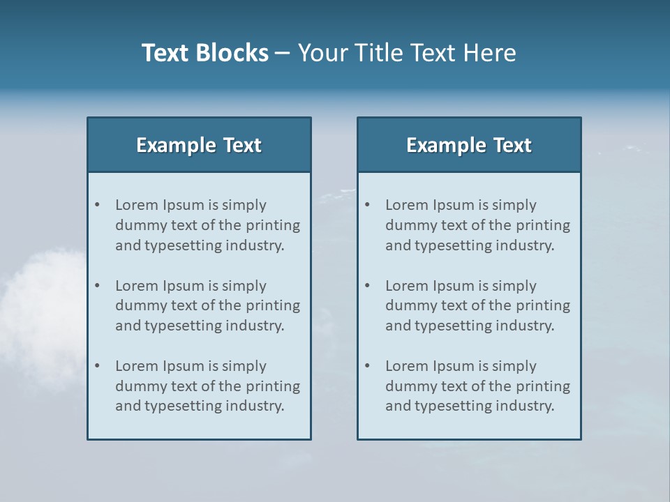 Landscape Tourism Blue PowerPoint Template