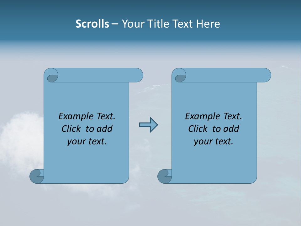 Landscape Tourism Blue PowerPoint Template