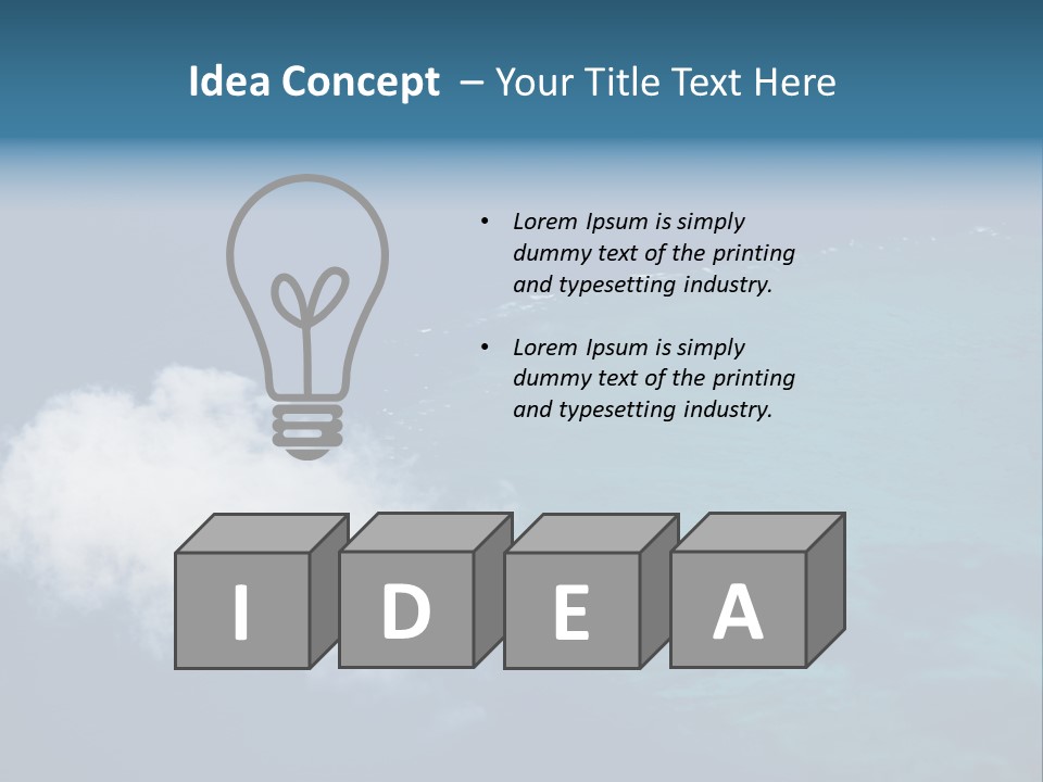 Landscape Tourism Blue PowerPoint Template