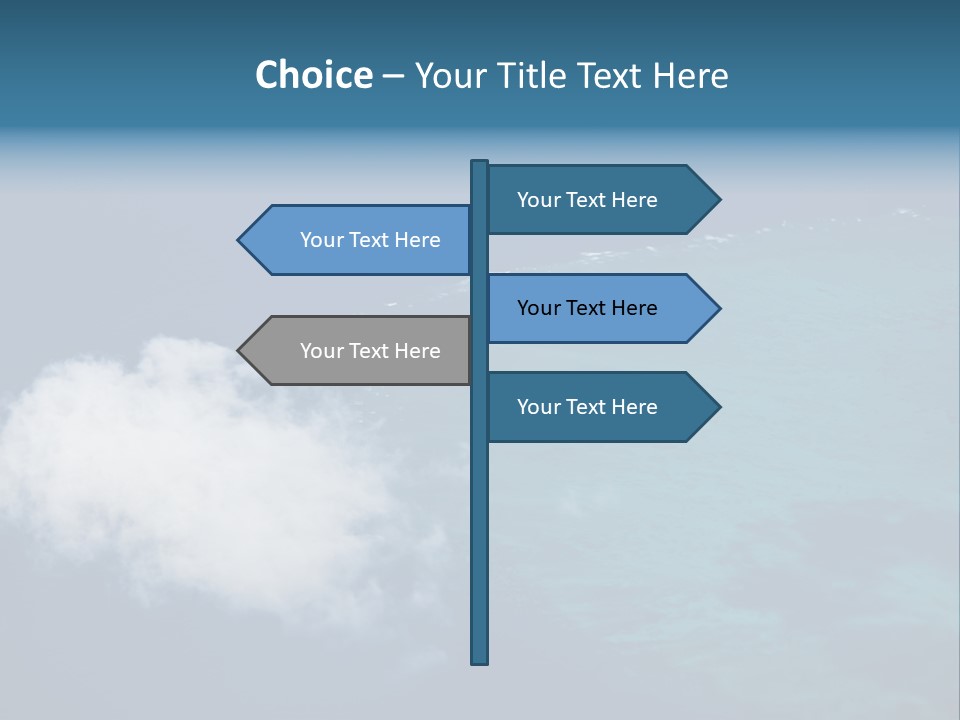 Landscape Tourism Blue PowerPoint Template