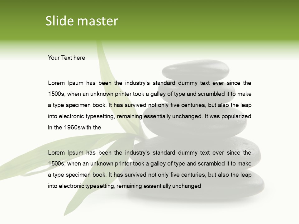 Beautiful Heap Pebble PowerPoint Template