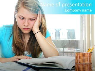 Thinking Teen Serious PowerPoint Template