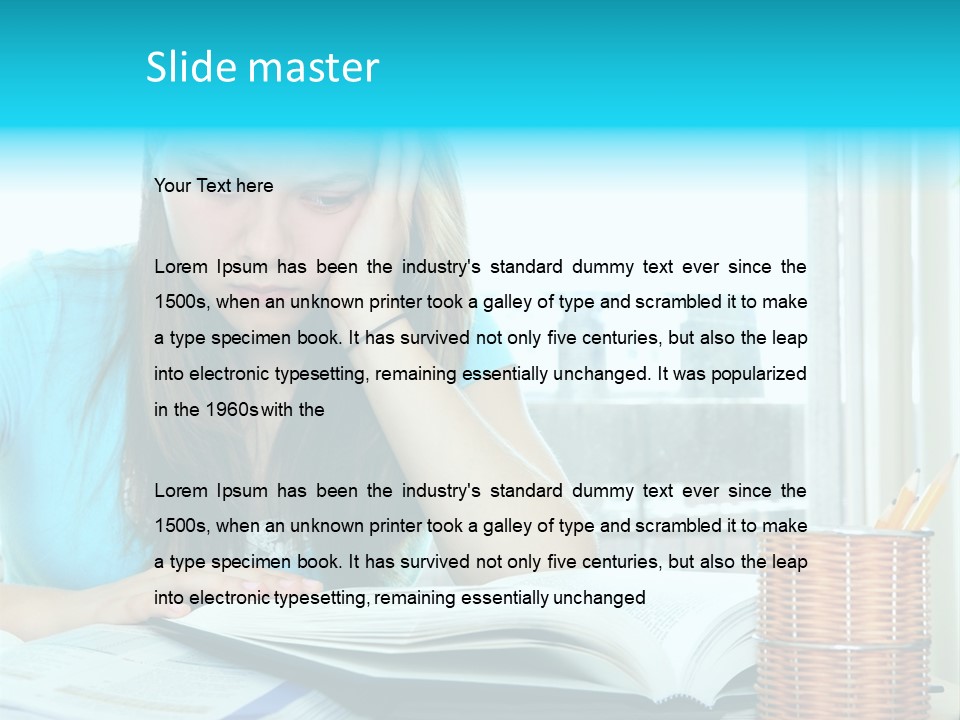 Thinking Teen Serious PowerPoint Template