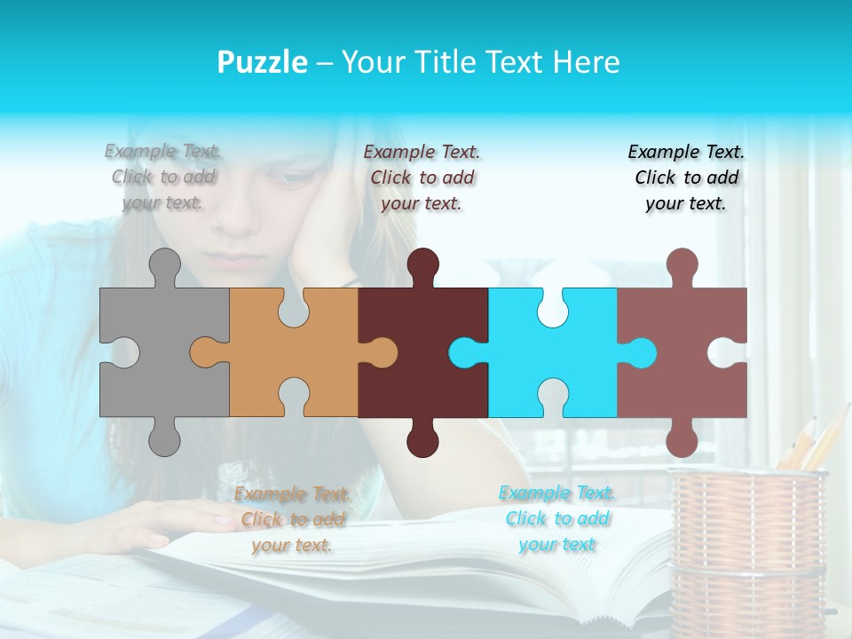 Thinking Teen Serious PowerPoint Template