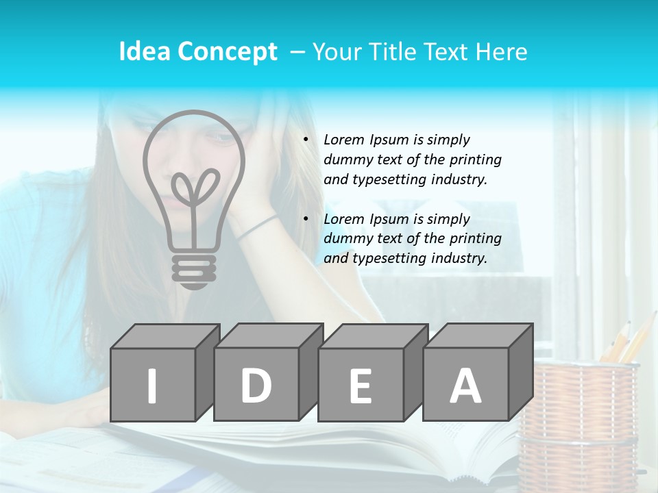 Thinking Teen Serious PowerPoint Template