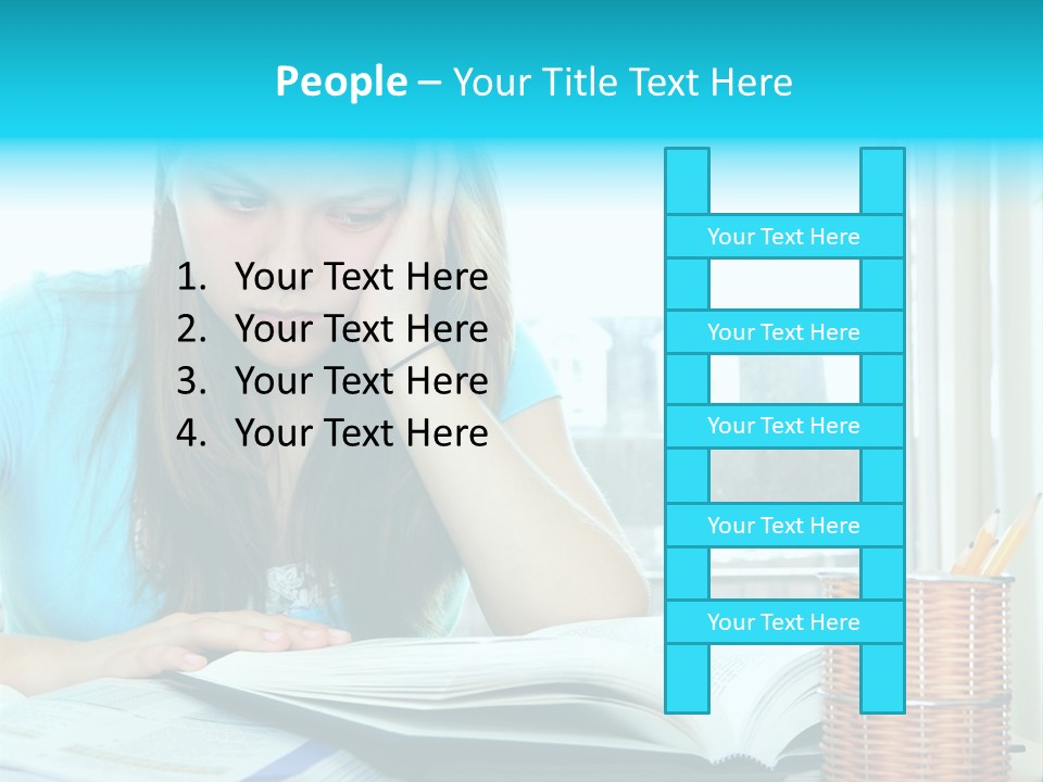 Thinking Teen Serious PowerPoint Template