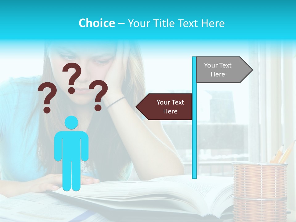 Thinking Teen Serious PowerPoint Template