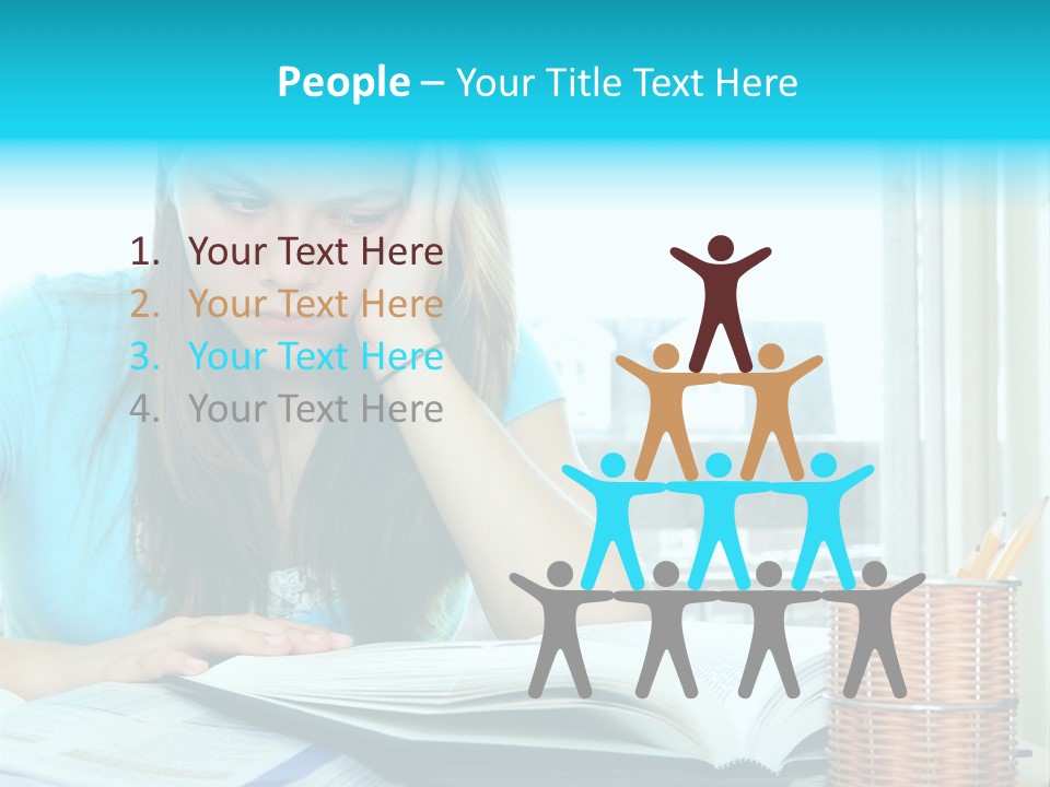 Thinking Teen Serious PowerPoint Template