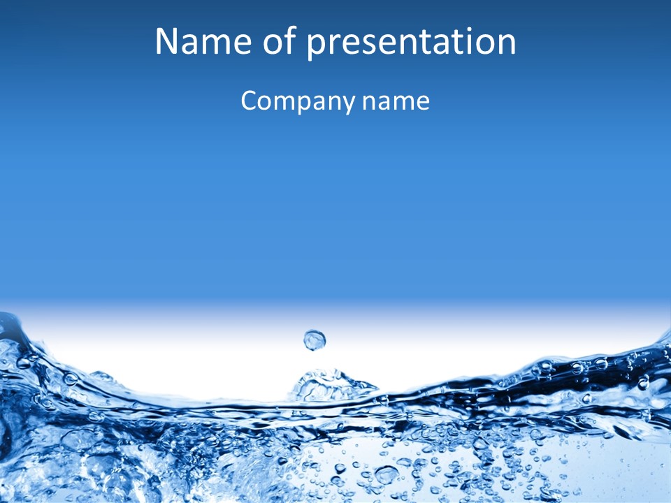 A Blue Water Powerpoint Presentation Template PowerPoint Template