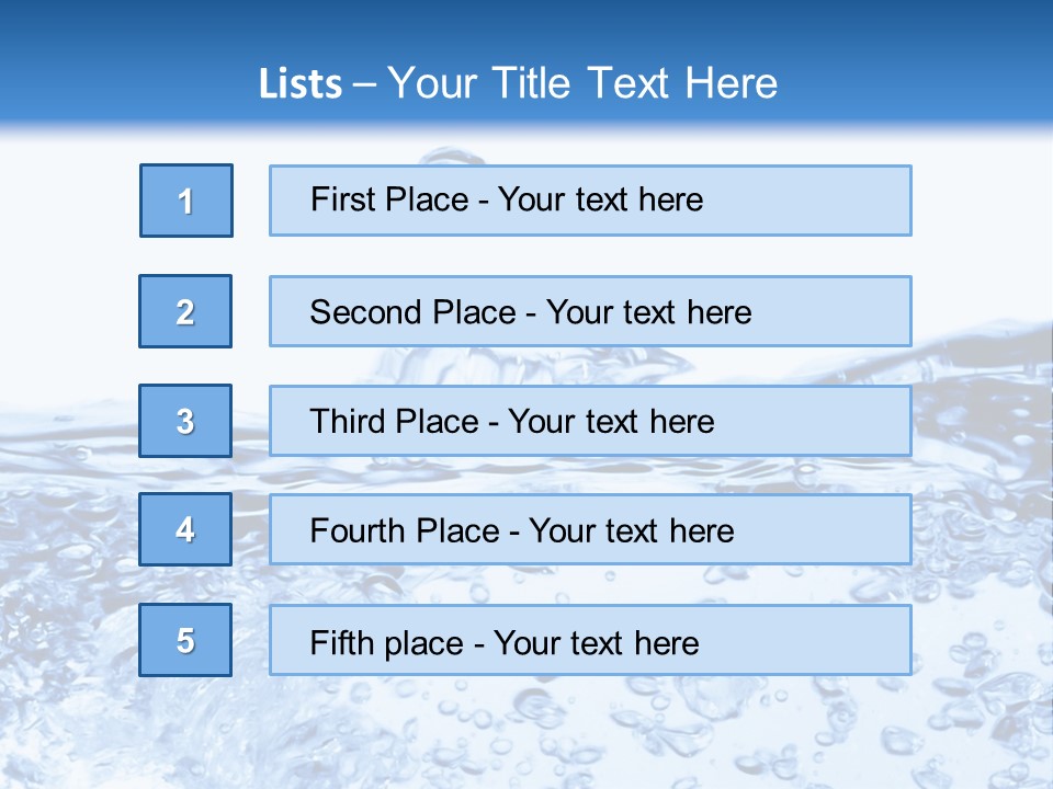 A Blue Water Powerpoint Presentation Template PowerPoint Template