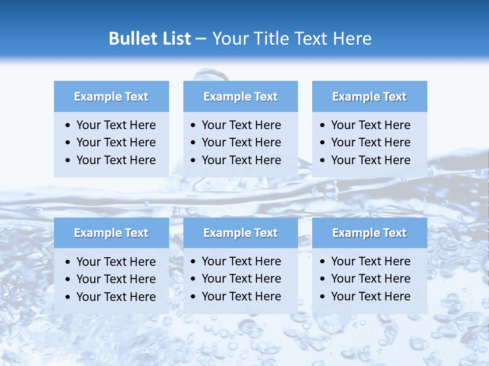 A Blue Water Powerpoint Presentation Template PowerPoint Template