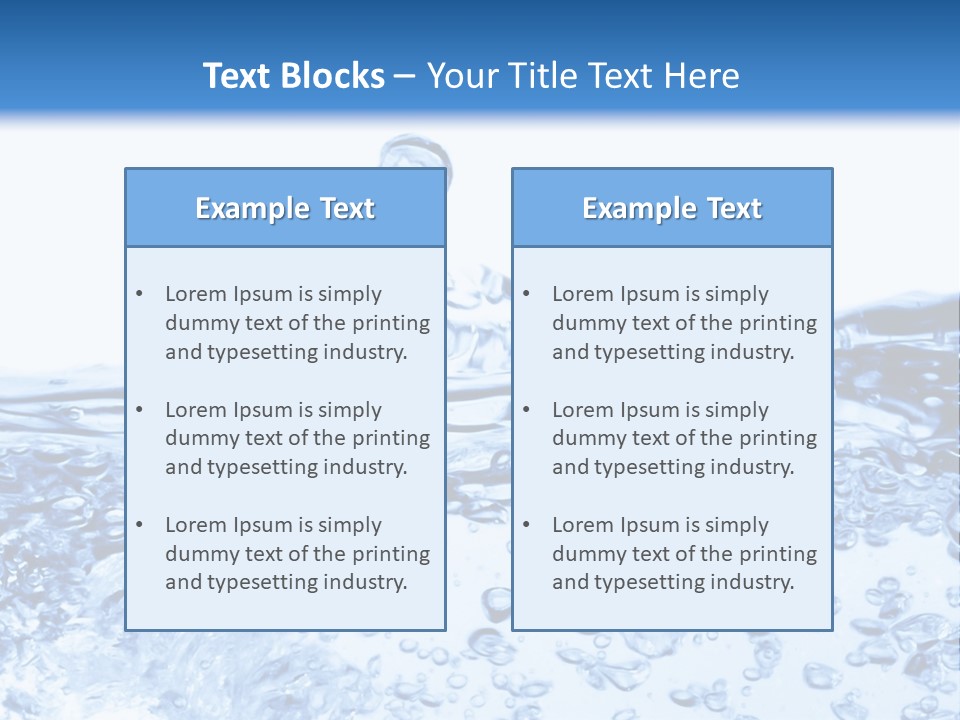 A Blue Water Powerpoint Presentation Template PowerPoint Template