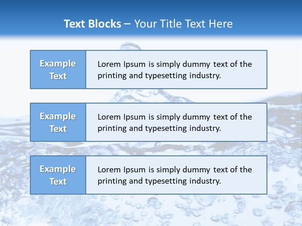 A Blue Water Powerpoint Presentation Template PowerPoint Template