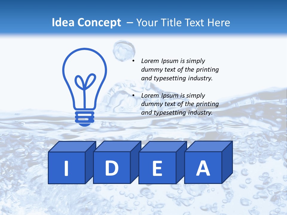 A Blue Water Powerpoint Presentation Template PowerPoint Template