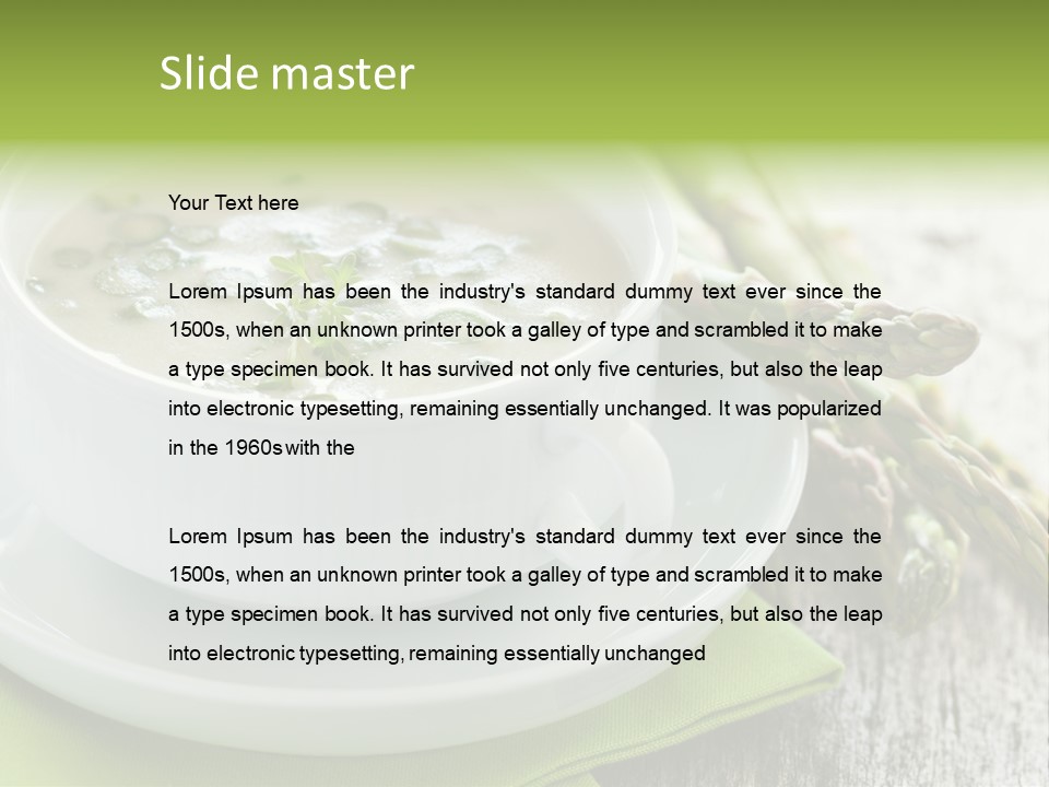 Asparagus Saison Fresh PowerPoint Template