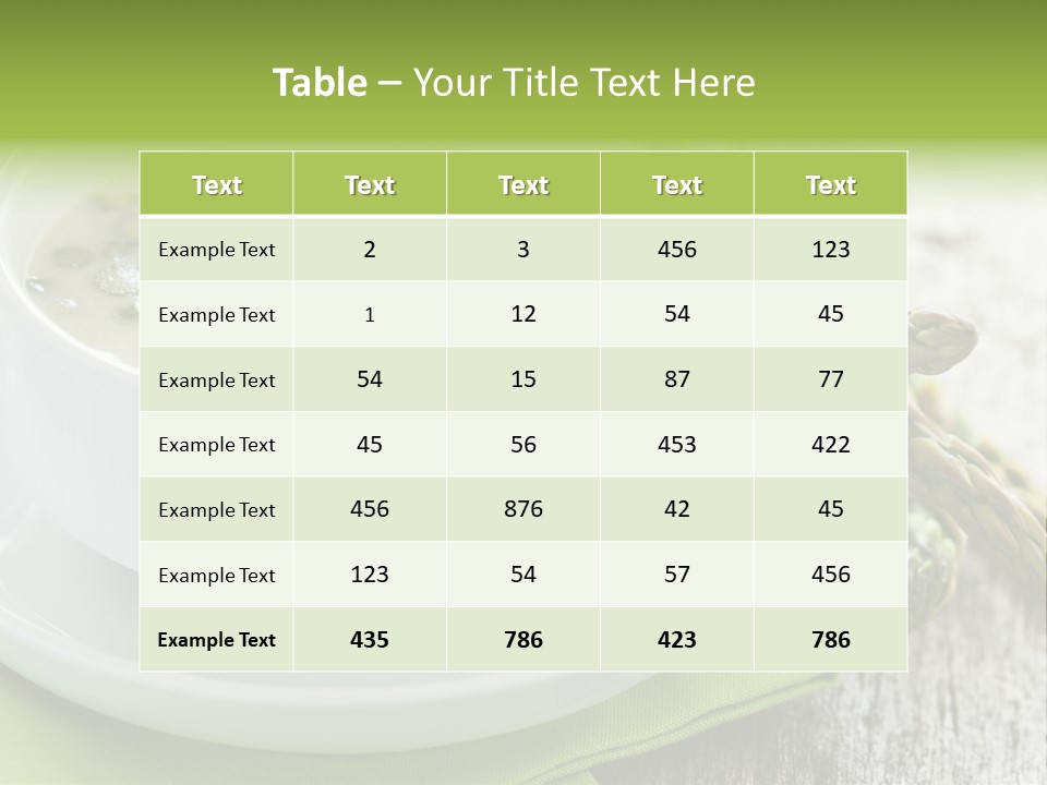 Asparagus Saison Fresh PowerPoint Template