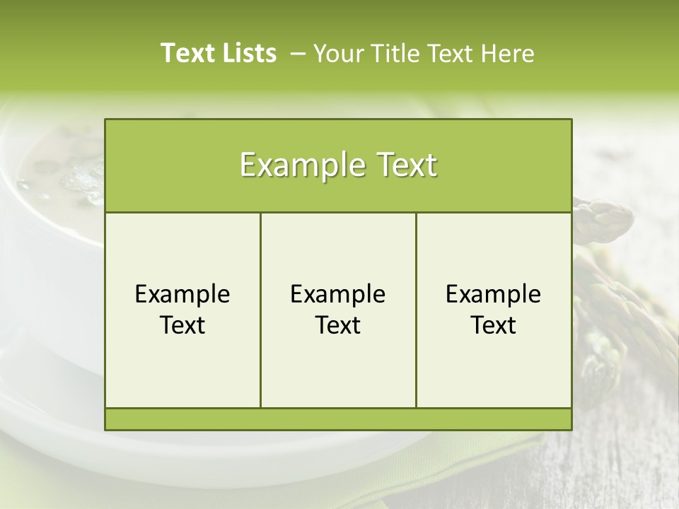 Asparagus Saison Fresh PowerPoint Template