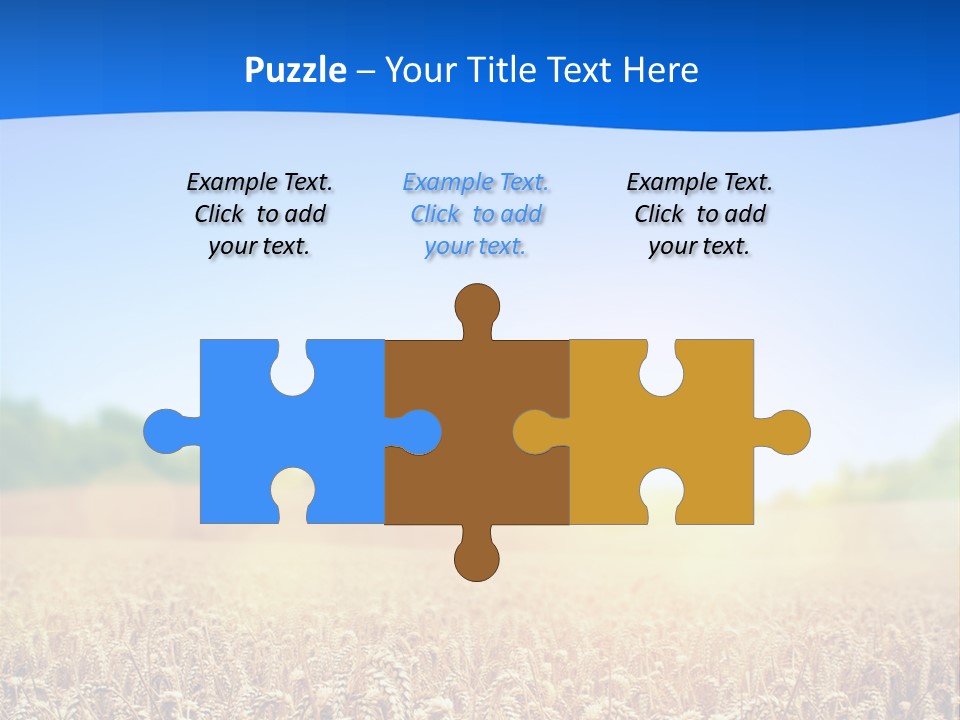 Background Wheat Straw PowerPoint Template