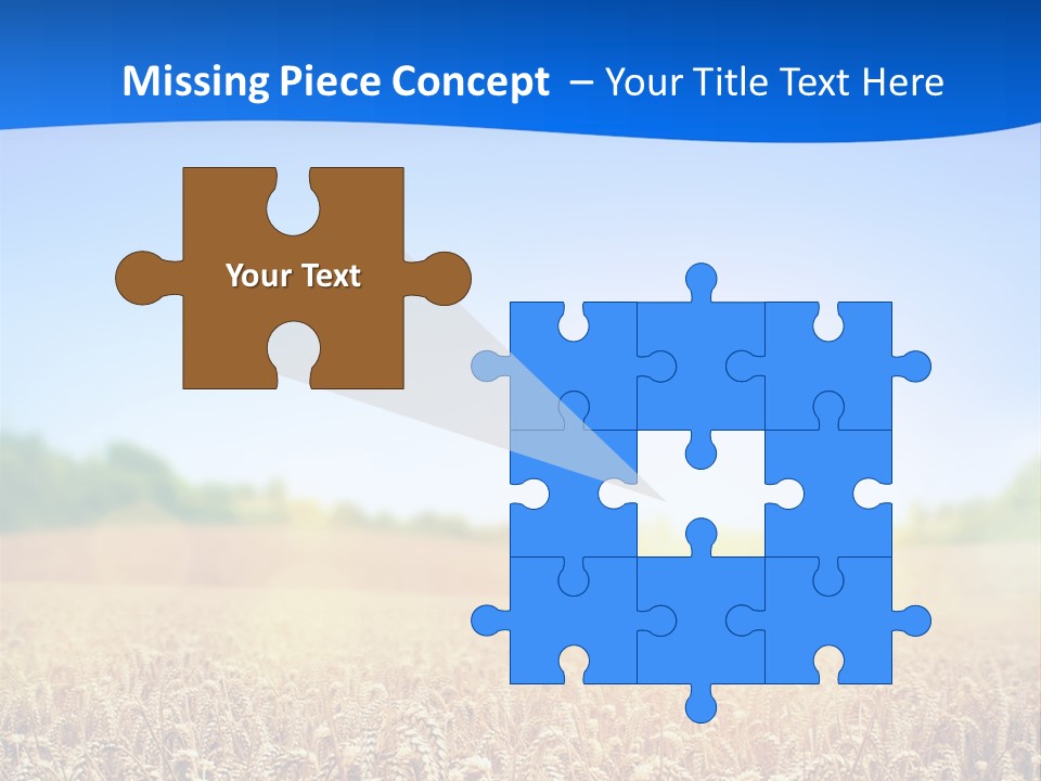 Background Wheat Straw PowerPoint Template