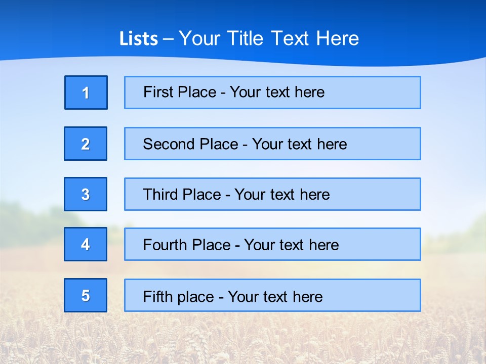 Background Wheat Straw PowerPoint Template