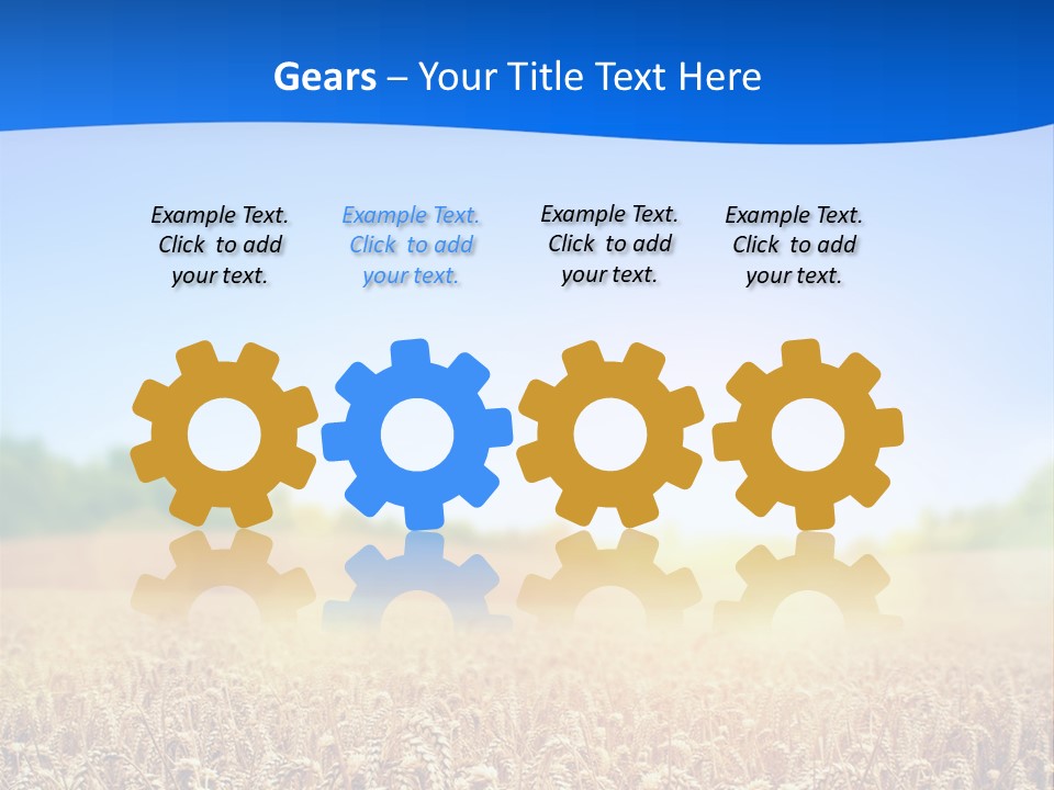 Background Wheat Straw PowerPoint Template